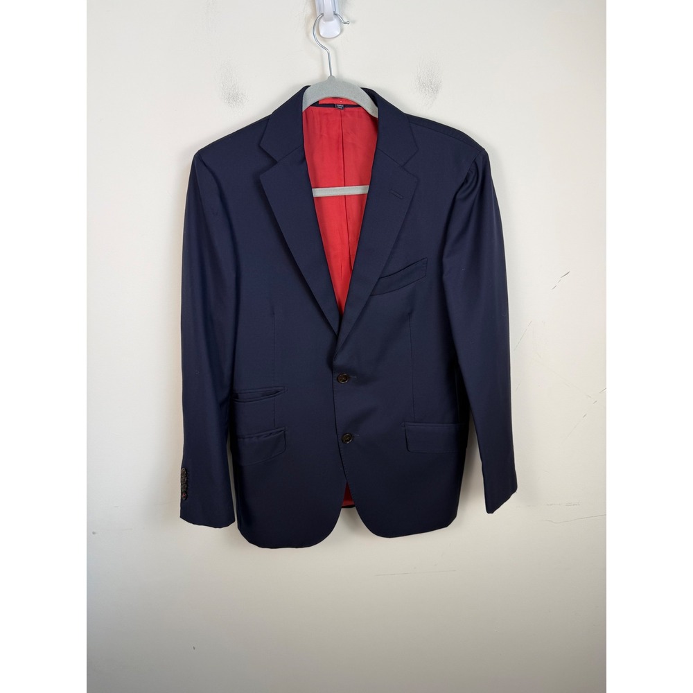 SuitSupply Navy Wool Blazer 36S Vitale Barberis Canonico Surgeon Cuffs Slim Fit - Picture 1 of 12